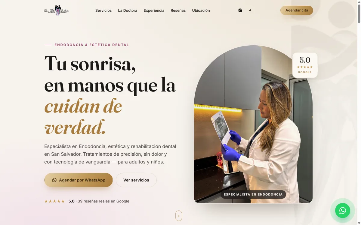 Sitio web de Clínica Dra. Kate Quiteño diseñado por DTS Web Design